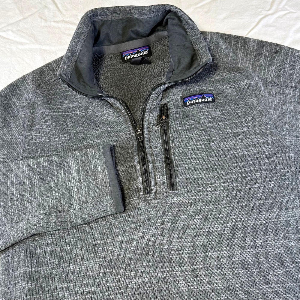PATAGONIA‎ Better Sweater Gray 1/4 Zip Fleece Pullover Men's Size Small